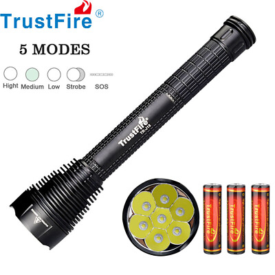#ad High Powered 8000 Lumens Tactical LED Flashlight 900M Hunting Torch W 5 Modes $45.99