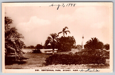 #ad Centennial Park Sydney New South Wales Australia RPPC c1948 Postcard VTG $12.59
