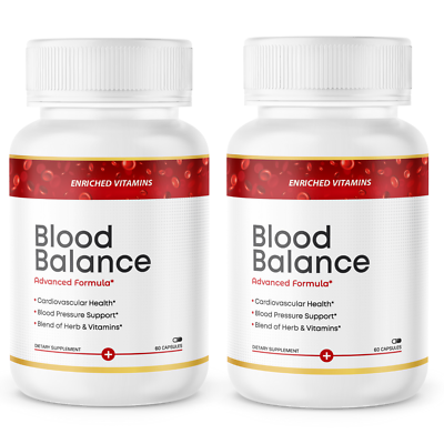 #ad Blood Balance Formula All Natural Cardiovascular Support 2 Bottles 120 Caps $55.00