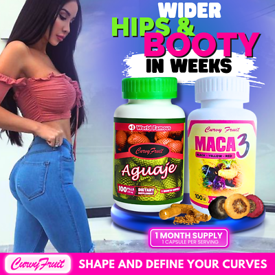#ad Genuine Aguaje CurvyFruit Maca 3 Pills for BIG BOOTYWIDER HIPS amp; THICKER LEGS $42.90