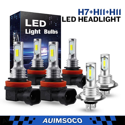 #ad For 2009 2014 Hyundai Genesis LED Headlight Bulb Kit High Low Beam Fog Light $38.99