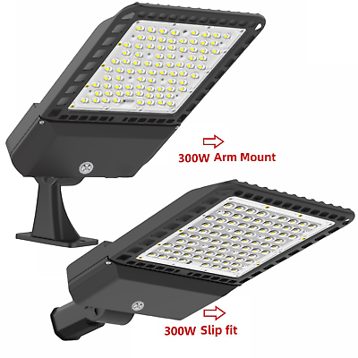 #ad 300W LED Parking Lot Light Replace 1000W Halide LED Shoebox Light with photocell $148.59