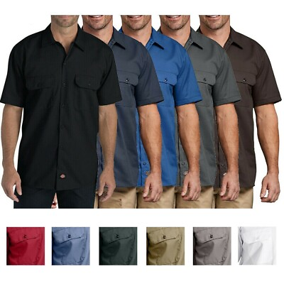#ad Dickies Men#x27;s 1574 Short Sleeve Casual Original Fit Button Up Work Shirt $35.88