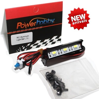 Powerhobby 3 LED 52mm RC Aluminum Light Bar Kit $15.99