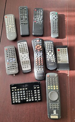 #ad Remote Control Lot of 12 TV DVD VCR Audio Panasonic SONY Samsung RCA SHARP etc $25.00