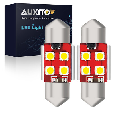 #ad AUXITO CANBUS 4X 31MM Festoon DE3175 LED Map Dome Interior Light Bulbs 6000K $10.99
