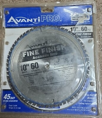 #ad Avanti PRO 10quot; 60 Tooth Fine Finish Circular Saw Thin Kerf Carbide Blade GC $12.85