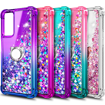#ad For T Mobile REVVL V PLUS 5G Case Glitter Phone Cover Tempered Glass amp; Lanyard $10.98
