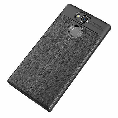 #ad Sony Xperia XA2 Luxury Leather Slim Rubber Cover Case $8.95
