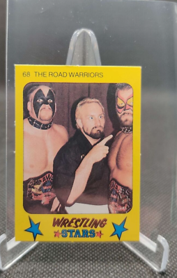 #ad 1986 Monty Gum Super Wrestling Stars #68 The Road Warriors wrestling card $8.00