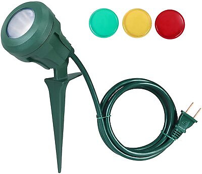 DEWENWILS Christmas Spotlight Outdoor 400lm Waterproof LED Spot Light With Stake $17.99