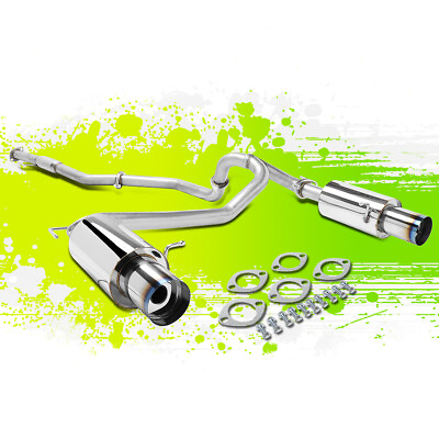 #ad 4quot; OD Stainless Dual Muffler Tip Racing Catback Exhaust System for Tiburon 07 08 $230.00