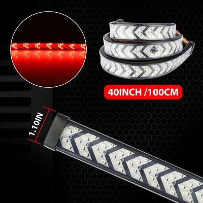#ad 40 Inch Truck Tailgate Strip LED Sequential Brake signal Tail Reverse Light Bar $14.48
