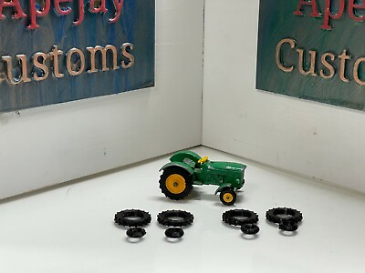 #ad lesney matchbox john deere tractor no 50 2 sets of black tires $6.00