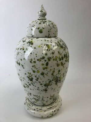 #ad Vintage Ceramic 14quot; 3 piece Urn Vase Artist Signed $59.99