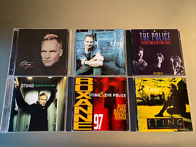 #ad LOT OF 6 CDs Sting amp; The Police Every Breath You Take New Day Sacred Love Roxan $21.00