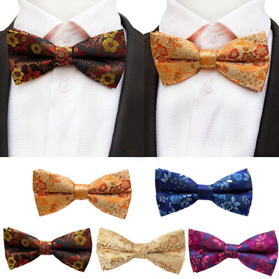 #ad Mens Bow Tie Pre tied Fashion Novelty Adjustable Tuxedo Bowtie Wedding Necktie $3.45