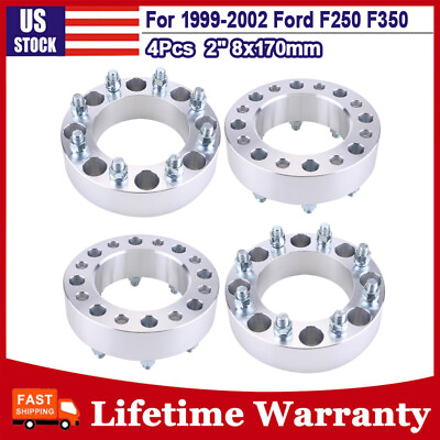#ad 4X 2quot; 8x170 Wheel Spacers w 14x2 Studs 125mm Bore for 1999 2002 Ford F250 F350 $167.99