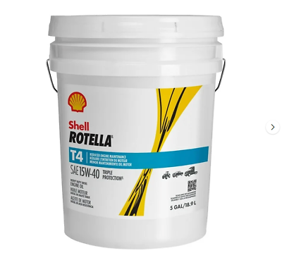 #ad shellshell Rotella T4 Triple Protection 15W 40 Diesel Motor Oil 5 Gallon Pail $79.98