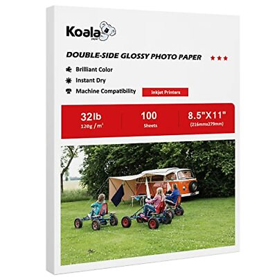 #ad Koala Double Side Thin Glossy Photo Paper 8.5x11 Inches 120gsm 100 Sheets Com... $18.16