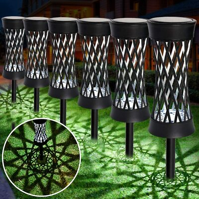 #ad Solar Lights Outdoor Upgraded Bright 6Pack Solar Pathway Lights Waterproof Auto $14.99