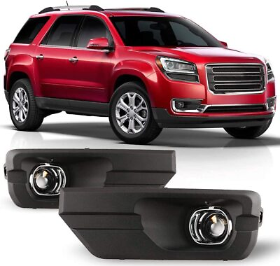 #ad For 2013 2016 GMC Acadia Pair Fog Lights Driving Front Bumper with Wiring Switch $57.99