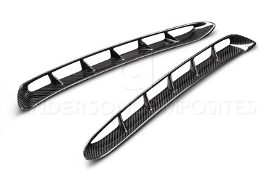 #ad 2015 2021 Ford Mustang GT350 Style Carbon Fiber Front Fenders Vent Inserts PAIR $410.00