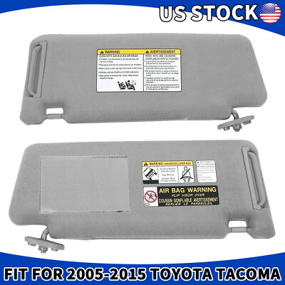 #ad 2005 2015 For Toyota Tacoma Sun Visor LH Driver amp; RH Passenger Side Gray 1 Pair $35.99