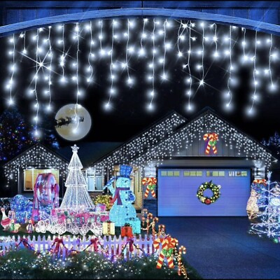 #ad Christmas Lights Decorations Outdoor 1600LED 164FT Ice Fairy Lights 8 Modes 320 $120.00