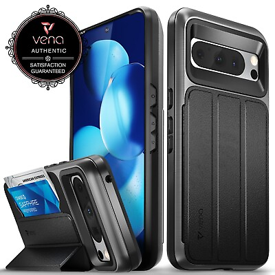 #ad Vena vCommute For Google Pixel 8 Pro 7 6 5a 5 4 3 2 Leather Wallet Stand Case $24.99
