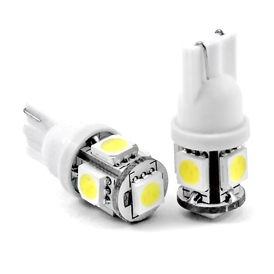 #ad 2PCS Cool White T10 Wedge 5 SMD 5050 LED Light bulbs W5W 2825 158 192 168 194 US $1.50