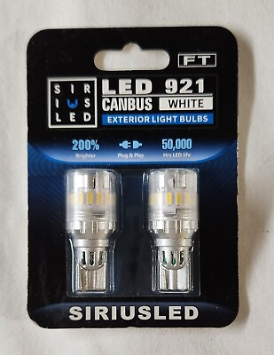 #ad Sirius LED Canbus Reverse Backup Trunk Light Bulb Super Bright FT 921 AM W $10.80