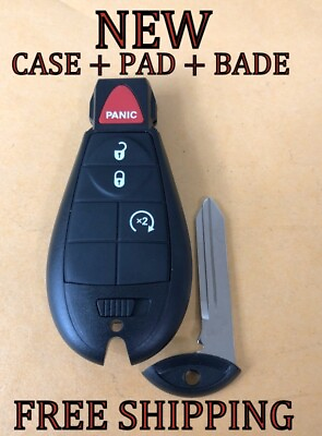 #ad NEW REPLACEMENT CHRYSLER DODGE JEEP REMOTE KEY FOB CASE SHELL amp; PAD FOR IYZ C01C $9.49