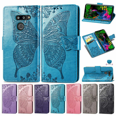 #ad Butterfly Leather Wallet Stand Case Phone Cover For LG Stylo 7 6 5 4 G7 G8 K10 $10.59