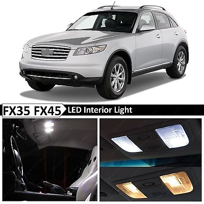 #ad 15x White Interior Map License Plate LED Lights Package for 2003 2008 FX35 FX45 $10.89