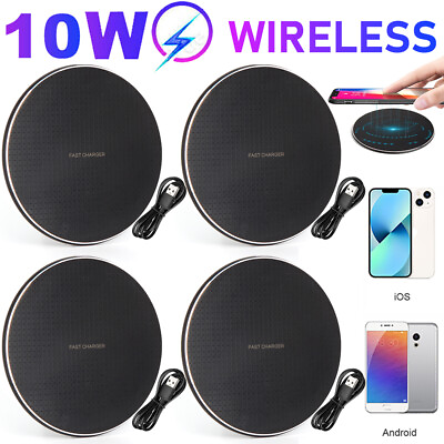 #ad Wireless Fast Charger 10W Charging Pad Dock for Samsung For iPhone Android Phone $7.83
