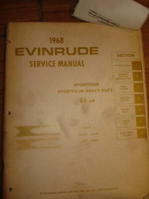 #ad 1968 Service Manual Evinrude 65832 65833 65852 65853 $5000.00