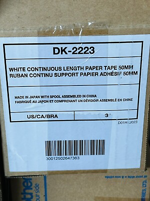 #ad #ad Brother International DK2223 50mm X 30.4mm 1.97quot;x100#x27; Continuous Qty: 3 Rolls $75.00