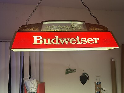 #ad 40quot; VTG BUDWEISER Pool Table Light GOLD WORLD#x27;S CHAMPION CLYDESDALE $400.00