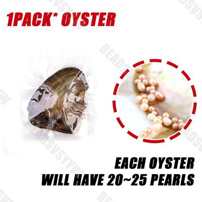 #ad 1 50 pack Individually Wrapped Oysters whith Natural Pearl Holiday Birthday Gift $15.99