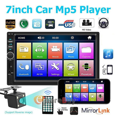 #ad 7quot; Double 2 DIN Car MP5 Player Bluetooth Touch Screen Stereo Radio With Camera $28.29