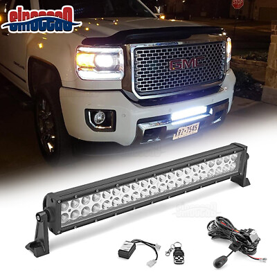For 2008 2014 GMC Sierra 1500 2500 3500HD Front Bumper 20quot; LED Light Bar Wire $39.99