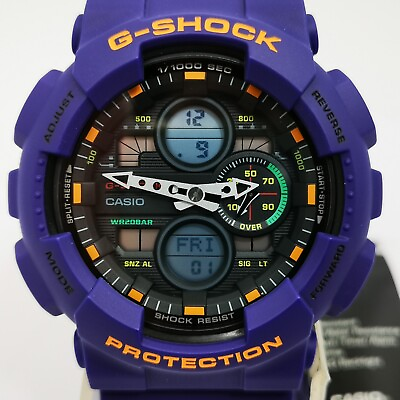#ad CASIO G SHOCK GA 140 6A Purple Analog Digital Men#x27;s Watch New in Box $128.00