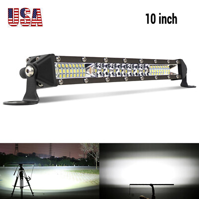 #ad 10quot; inch 480W LED Work Light Bar Combo Spot Flood Driving Off Road SUV Boat ATV $16.62