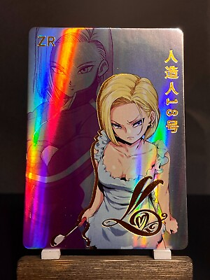 #ad Goddess Story CCG Holo Foil Waifu Anime NEW ZR Signature Cards Android 18 DBZ $7.95