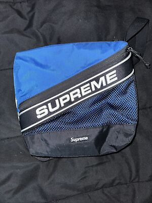 #ad Supreme Logo Shoulder Bag Blue FW23 $200.00