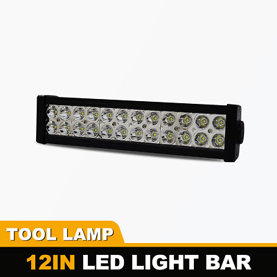 #ad 12 Inch 72W Spot Flood LED Light Bar Off Road Lights LED Work Light for Trucks $32.99