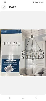 #ad Quoizel Unity 18 in Mottled Black With Gold Hardwired Multi light Four Standard $79.99