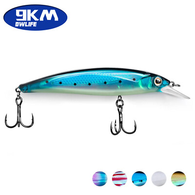 #ad 9KM Luminous Minnow Lure Subsurface Lure Freshwater Fishing Lures Hard Bait for $6.26