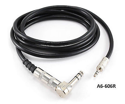 #ad 6ft 3.5mm Stereo Male to 1 4quot; Stereo Right Angle Plug Audio Cable A6 606R $19.95